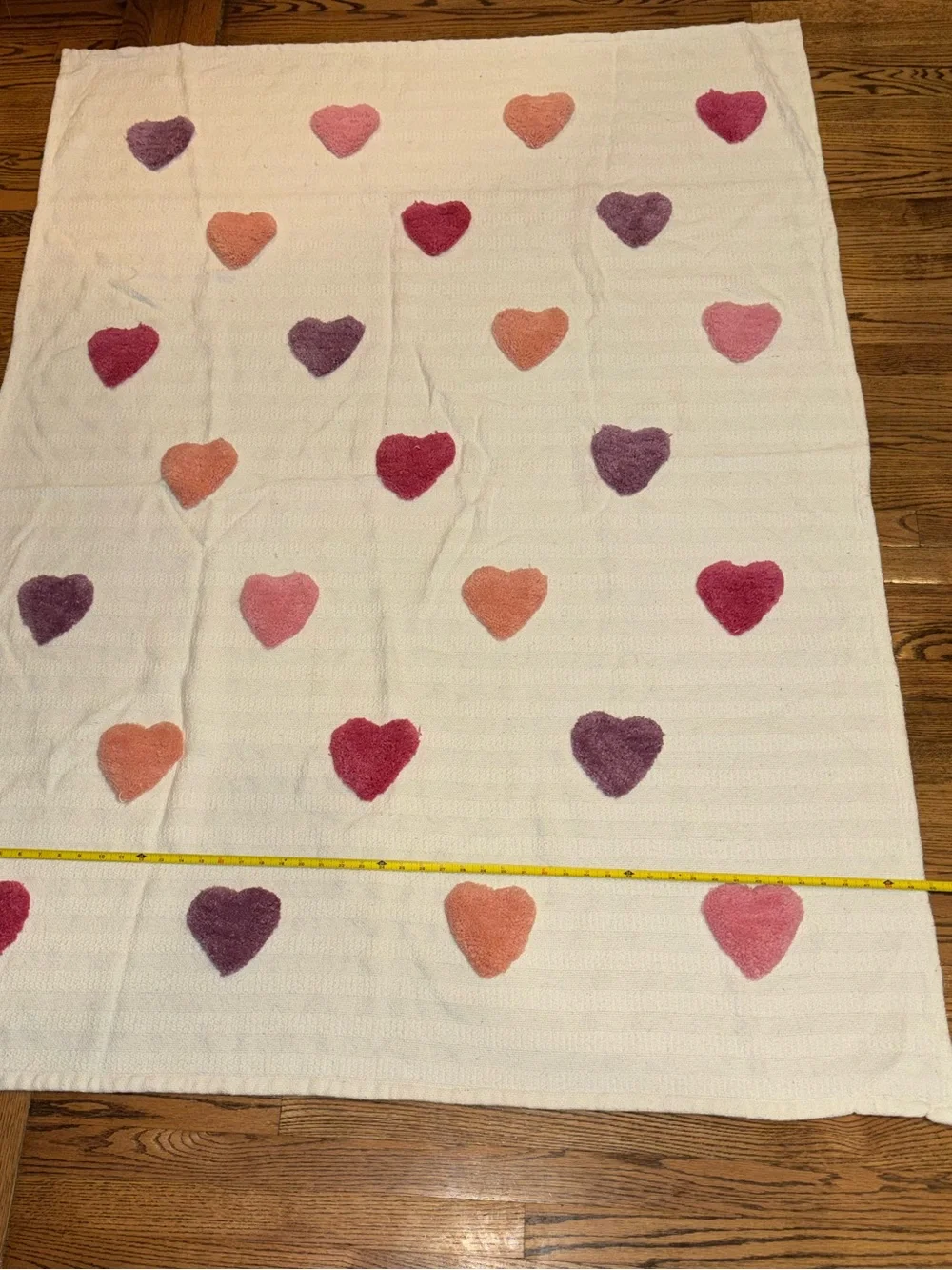 Cupcakes and Cashmere Heart Tufted Throw Blanket